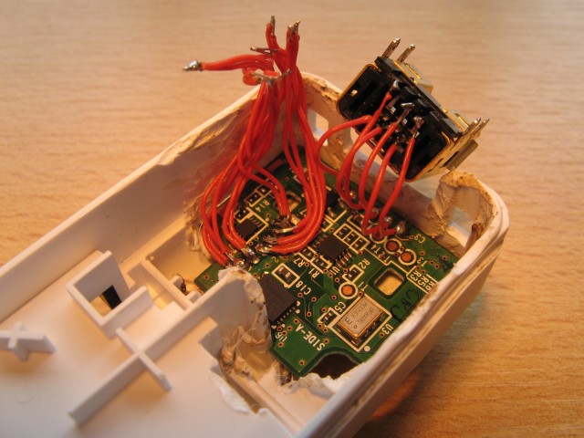 WM+ circuit board put inside Wiimote hole