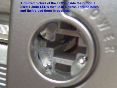 Button socket with LEDs